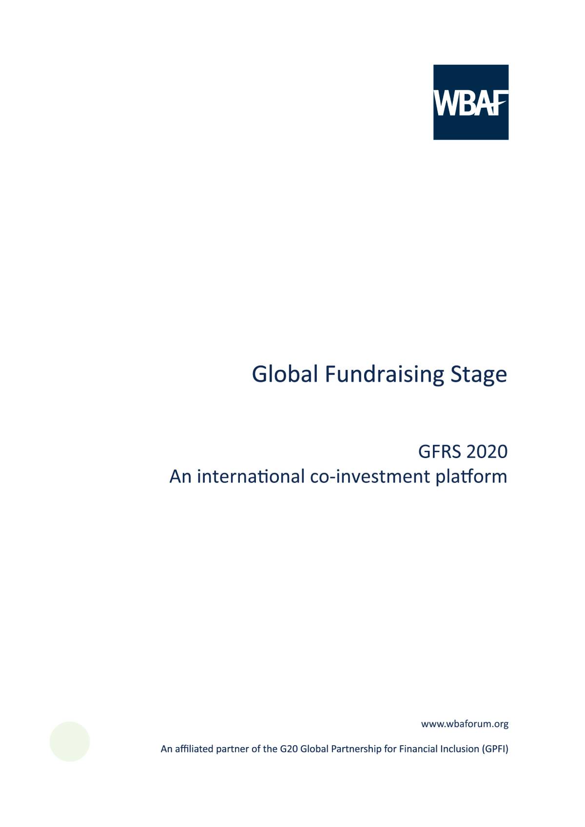Global Fundraising Stage - GFRS 2020